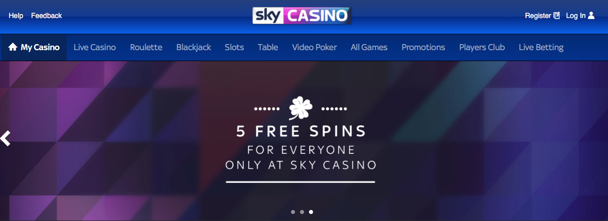 sky casino free spins cashback