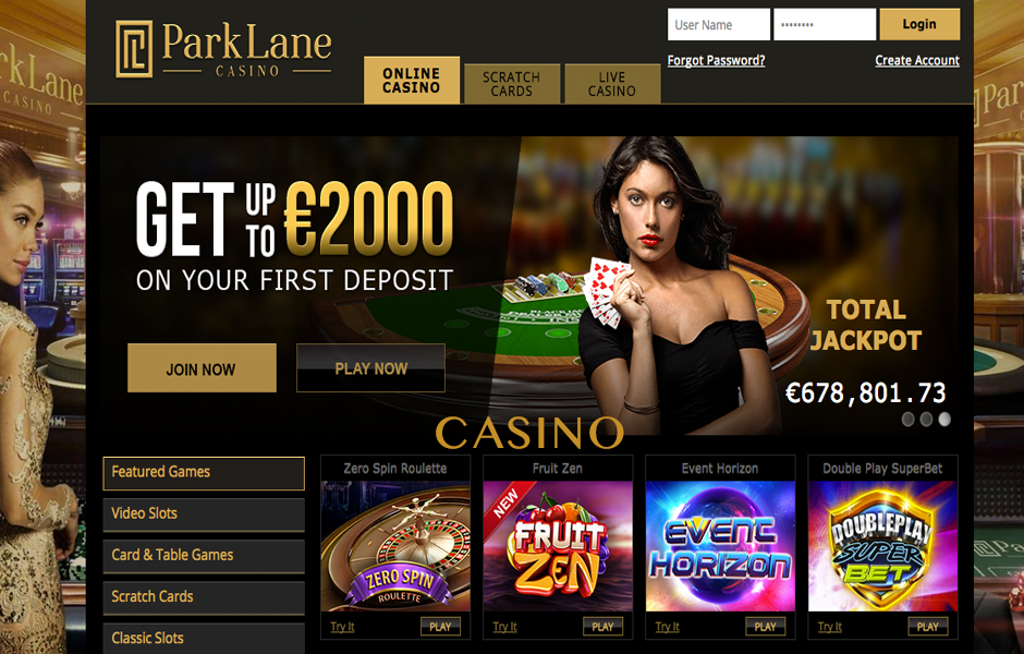 park lane casino cashback bonus
